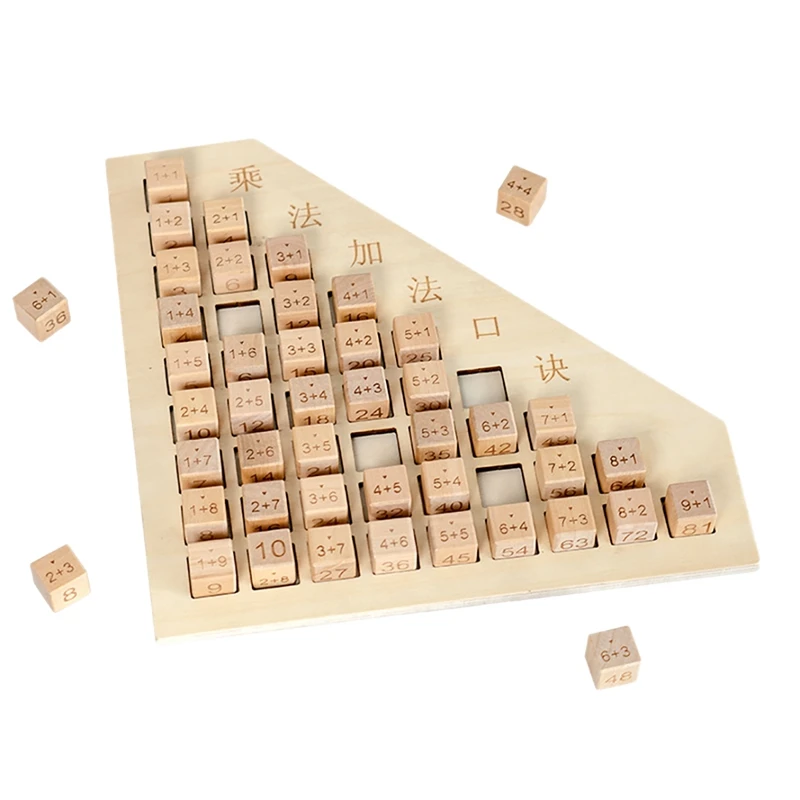 

Wood Digital Arithmetic Board Multiplication Addition Formula Children Toy Maths Training Education Counting Blocks