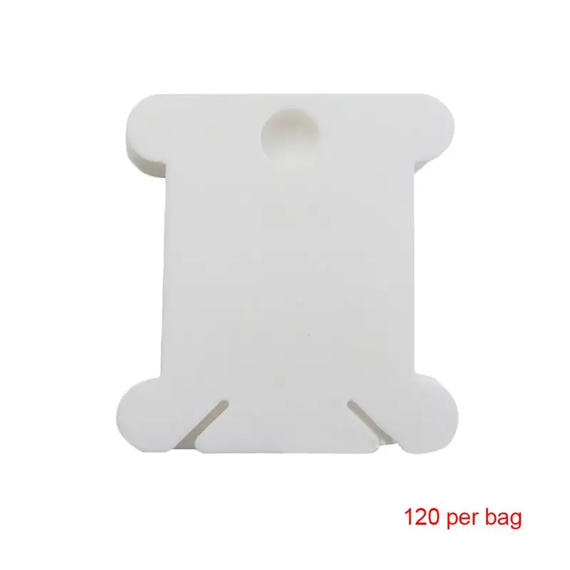 

120PCS/Set Plastic Bobbins Spool Thread Card Embroidery Floss DIY Stitch Organizer Holder Sewing Tools
