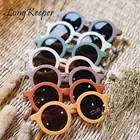 Солнцезащитные очки детские круглые детские солнцезащитные очки для девочек и мальчиков однотонные солнцезащитные очки в стиле ретро для младенцев солнцезащитные очки с УФ-защитой