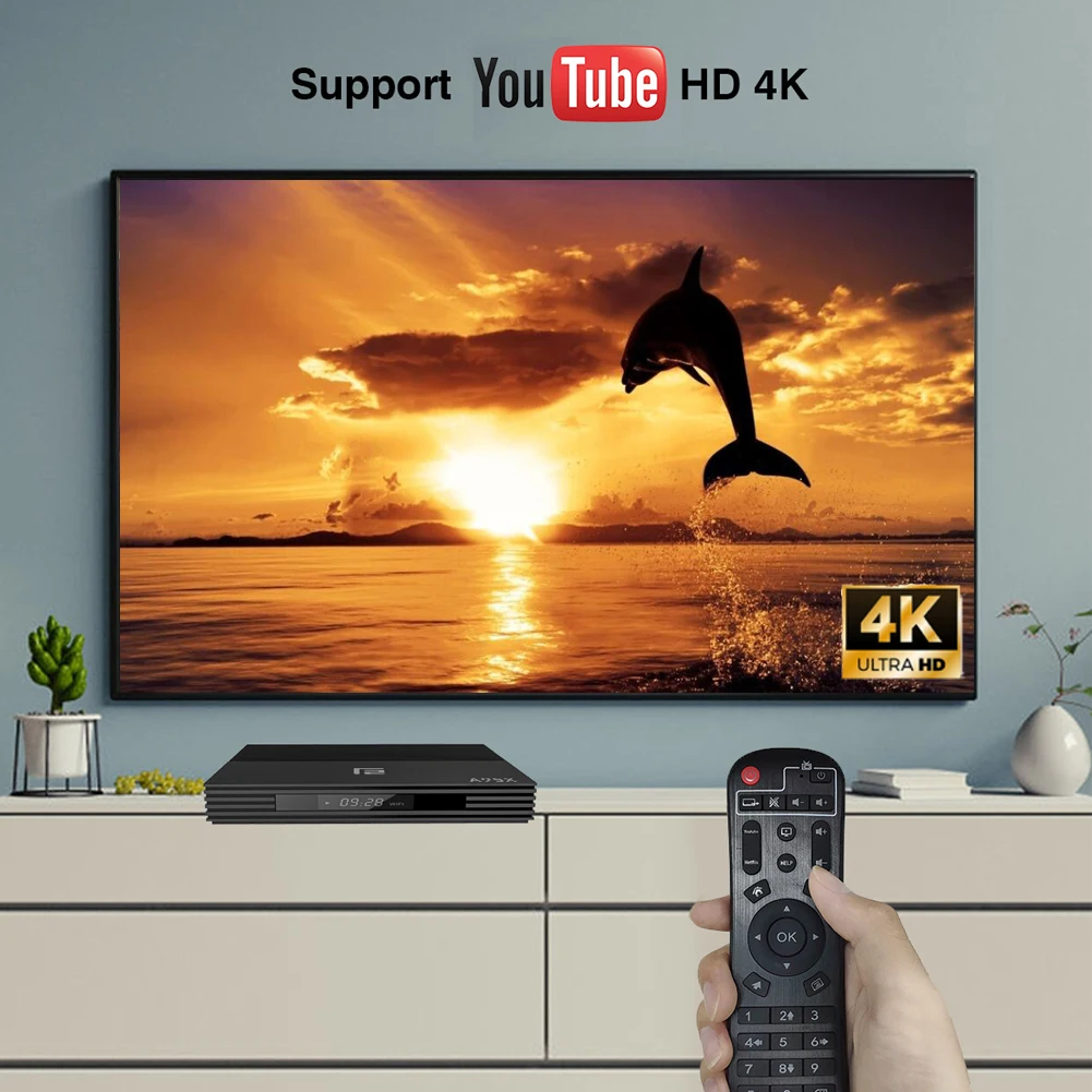 ТВ-бокс Android 9,0 Amlogic S905x2 A95XF2 Smart tv box 4 GB/2 GB 64GB 4K HD H.265 BT4.2 wifi 2,4/5G Google Play Netflix телеприставка