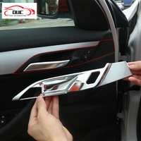 abs chrome car inner door handle cover door bowl protective trim sticker for bmw x1 f48 x2 f47 2016 2021 auot interior accessory
