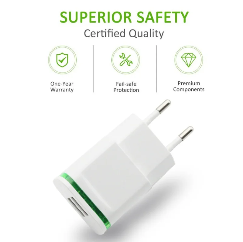 2 Порты USB адаптер мобильный телефон настенный Зарядное устройство устройства