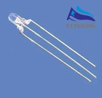 100pcs Water Clear bicolor 3mm led diode red@warm white color Transparents bi-color red/Warm Round COMMON ANODE/CATHODE | Электронные