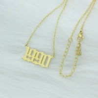 personalize year number necklaces for women custom year 1981 1989 2000 birthday gift from 1989 to 2020