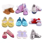 Туфли для кукол, 7 см, с блестками, милые сандалии, ботинки для 18-дюймовых американских и 43 см, аксессуары для кукол для новорожденных, игрушки для девочек, 13 год