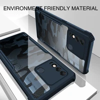 rzants for tecno spark 8 case hard camouflage cover tpu frame bumper half clear phone shell