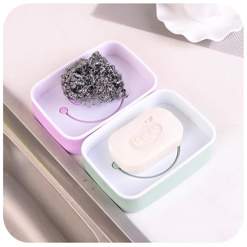 Пластик мыльница Аксессуары для ванной комнаты дренаж мыла коробка слива