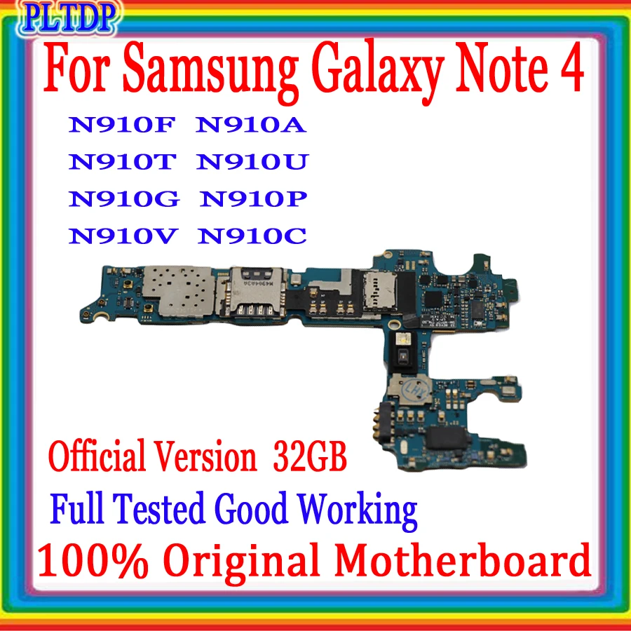 Официальная версия для Samsung Galaxy Note 4 N910U N910A 100% оригинальная материнская плата с