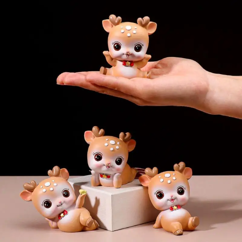 1 шт. фигурки из мультфильма милый олень смолы украшение украшения для выпечки