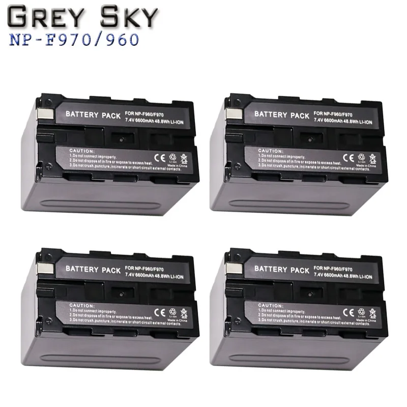 7 4 v 6600mAh для sony NP-F960 NP F960 F970 F950 Аккумулятор Sony NP-F970 PLM-100 MC1500C L50 | Электроника