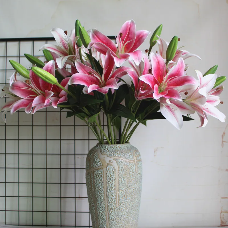 Роскошная 3D печать цветок лилии для дома украшение свадебного стола Пластиковые