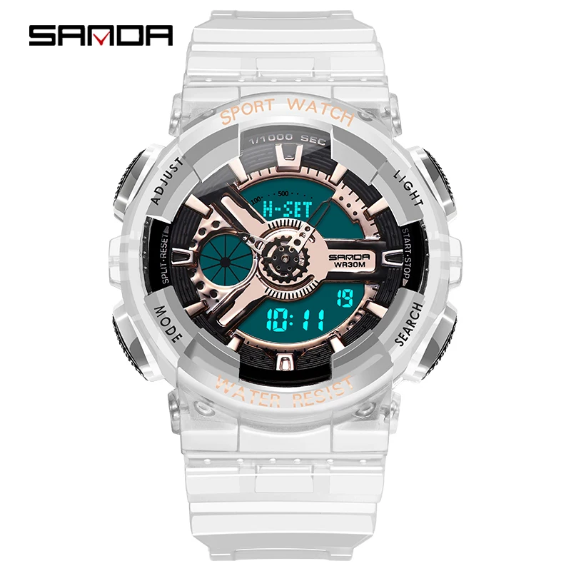 Часы наручные цифровые для мужчин и женщин спортивные Водонепроницаемые