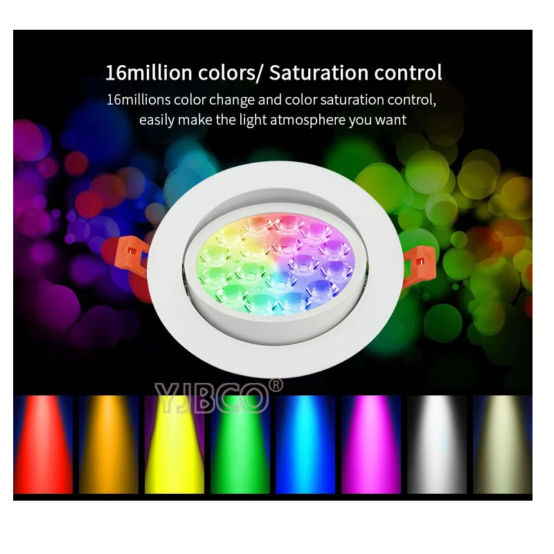 Miboxer 9W RGB + CCT светодиодный потолочный круглый прожектор AC86-265V