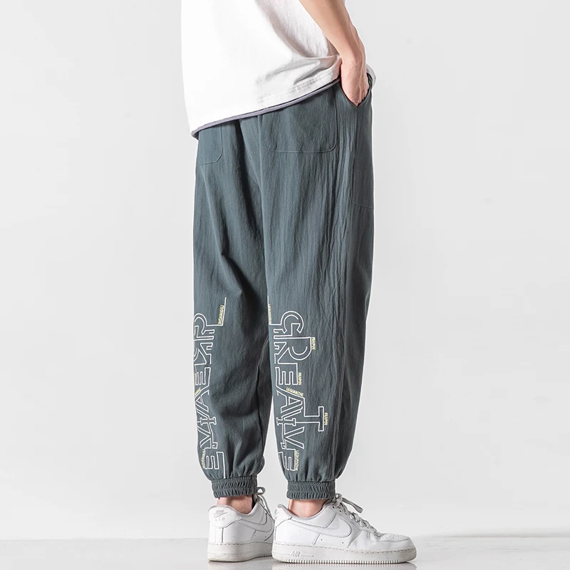 

New Fashion Men Cargo Pants plus size Summer Loose Man Streetwear Casual Joggers Pants Men Casual Men Ankle length pants