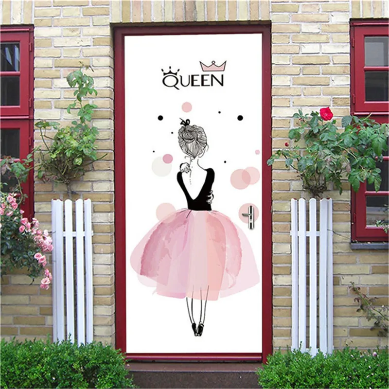 2pcs/Set 3D Wallpaper for Door Custom Size Self Adhesive On the Doors DIY Renovation Waterproof Poster For Living Room | Дом и сад