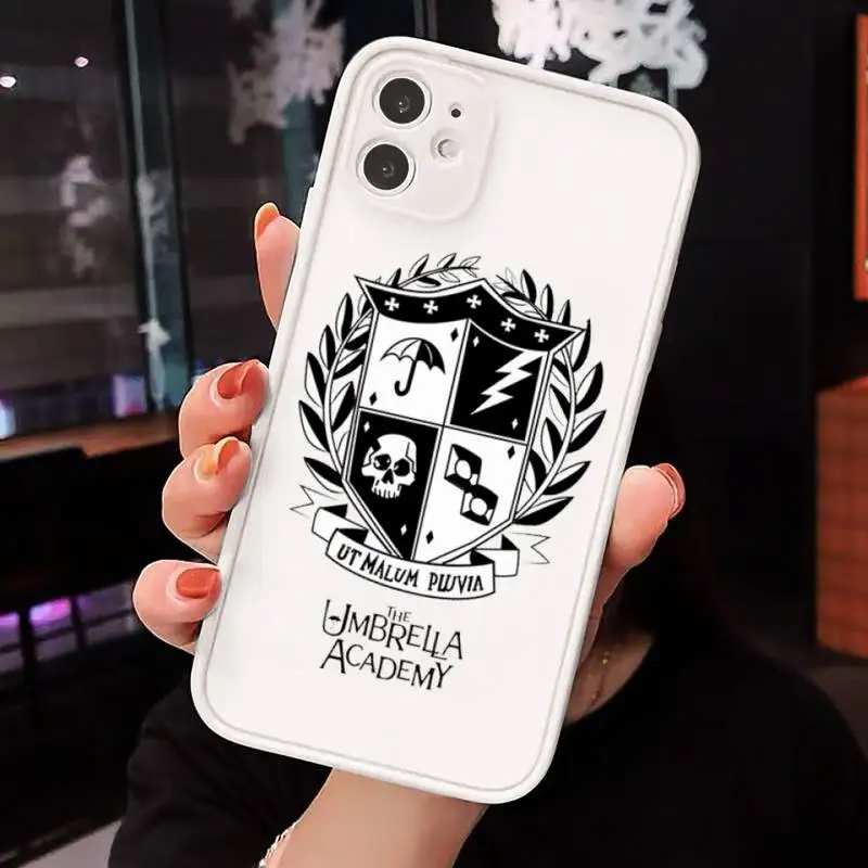 

Fundas Umbrella Academy Phone Case Matte transparent For White iPhone 12 Mini 11 Pro XR XS Max 7 8 Plus X Back Cover