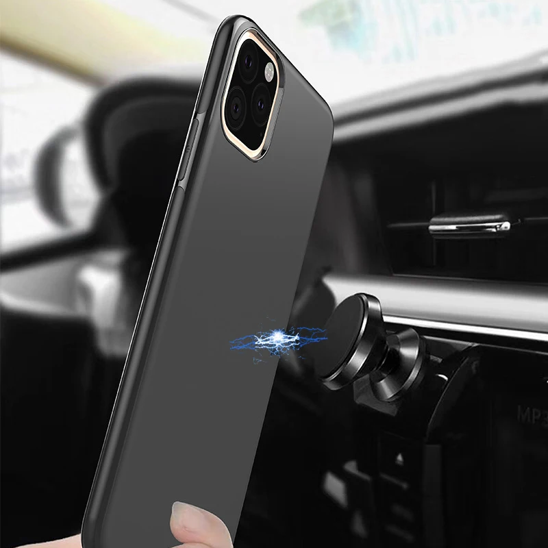 Магнитный чехол для iPhone 11 Pro Max, мягкий силиконовый чехол на магните для iPhone XR X Xs max 11pro, автомобильный держатель для телефона, чехол