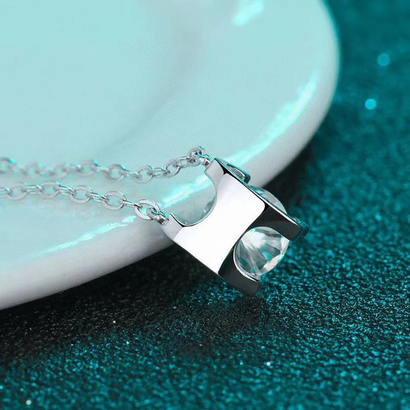 

Luxury 925 Silver Excellent Cut D Color Pass Diamond Test Mossanite Necklace