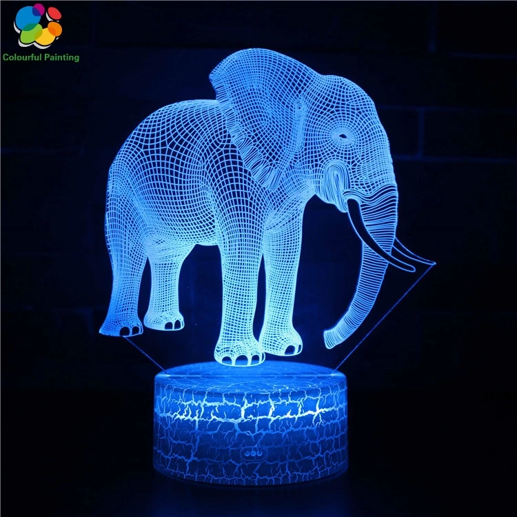 Пульт дистанционного управления животное слон лошадь 3D свет светодиодный