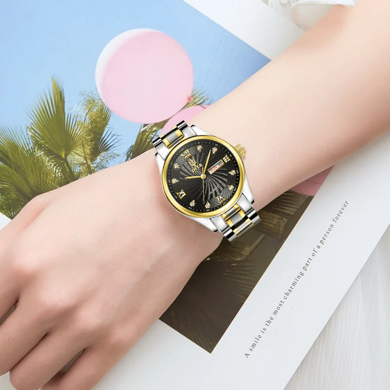 2020 женские часы Топ бренд Роскошный кварцевый Золотой механизм relogio feminino для