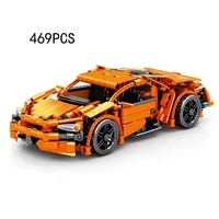 technical lykan hypersport super sport car building block assembly bricks model pull back vehicle toys collection for boys gift
