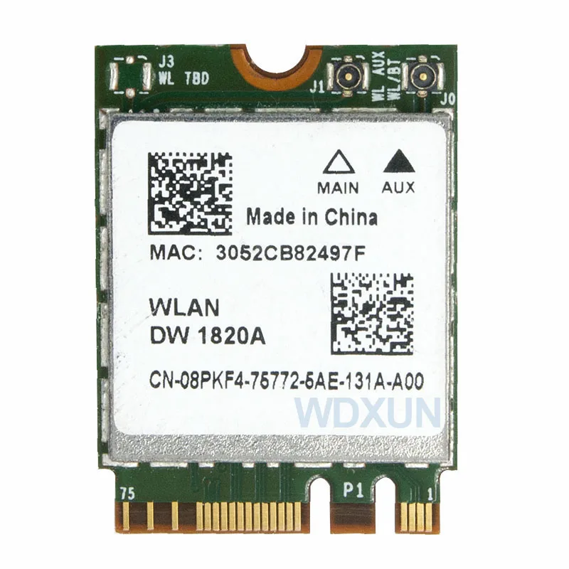 Wifi адаптер DW1820A BCM94350ZAE BCM94356ZE 802.11ac BT4.1 867 Мбит/с BCM94350 M.2 NGFF Wi-Fi беспроводная карта