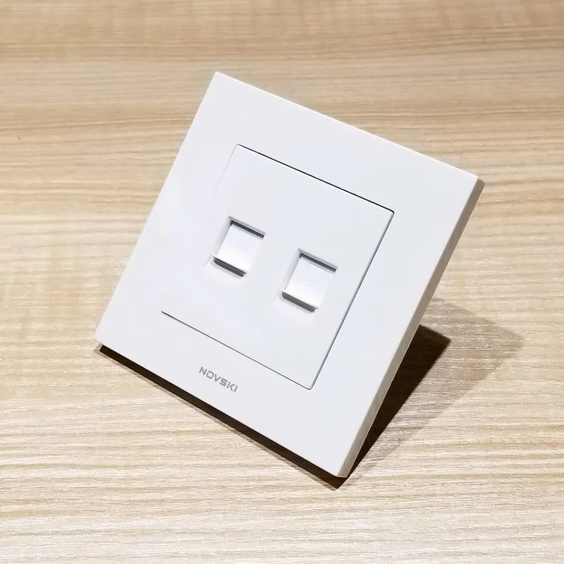 Позолоченная настенная розетка RJ45 CAT6 10 ГБ/сек. немецкая Bayer огнестойкая PC белая