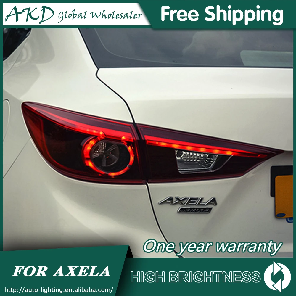 Для автомобиля Mazda 3 задний фонарь 2014-2018 Mazda3 светодиодные противотуманные