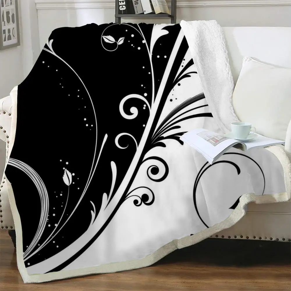 

NKNK Brank абстрактное одеяло s Психоделическое тонкое одеяло художественное плюшевое покрывало черно-белое одеяло s для кровати шерпа одеяло