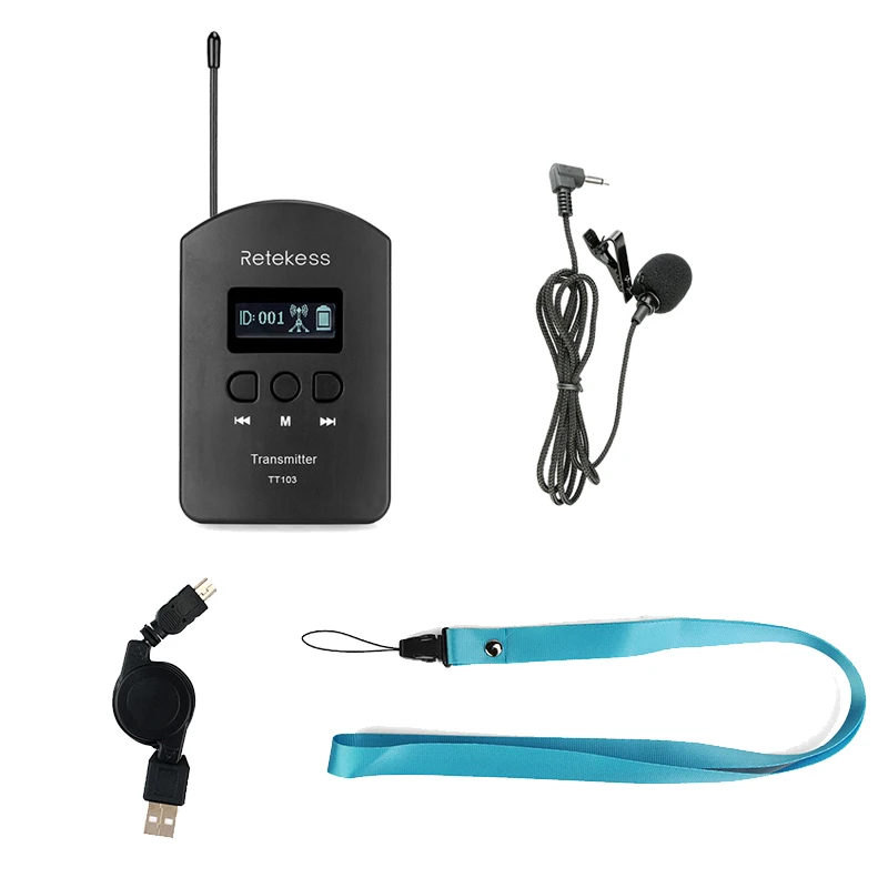 

RETEKESS TT103 UHF Wireless Tour Guide System Transmitter For Church Translation Factory Visit Training Business Meeting Museum