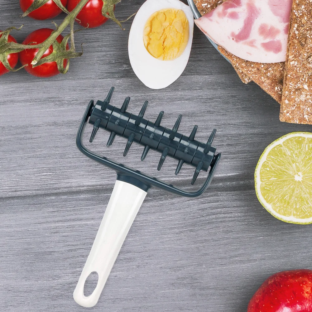DIY пластиковый ролик для теста пиццы дырокол ручной домашний кухонный
