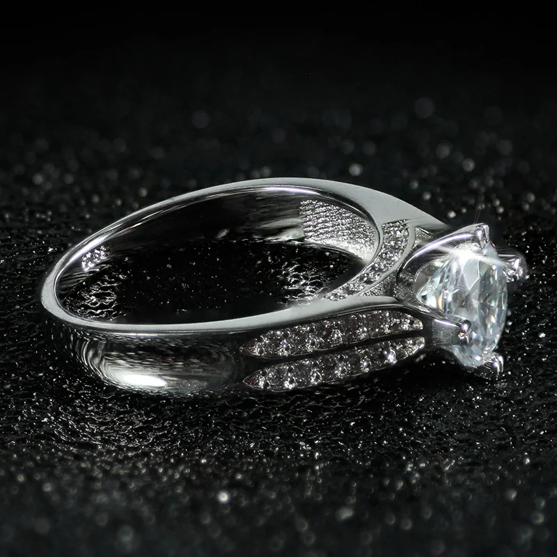 Оригинальный 925 стерлингового серебра обручальное кольцо для женщин кубического