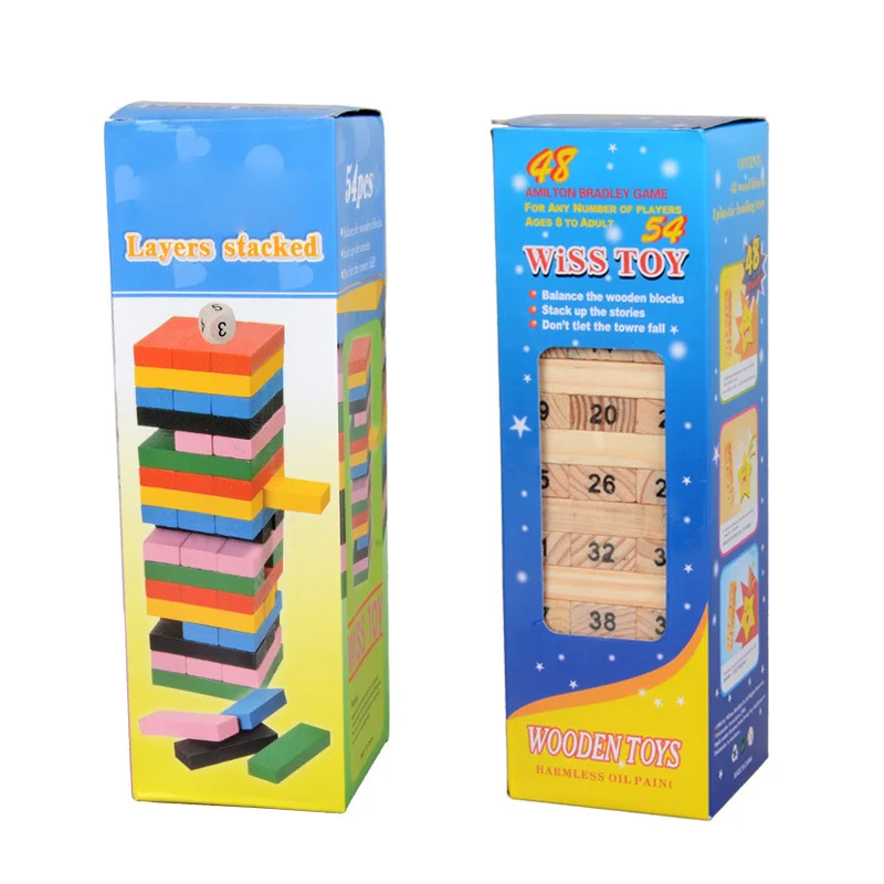 

Wooden Digital Jenga Juego Educational Toy Building Block Stacking Puzzle Game for Entertainment Intelligence Interaction Brain