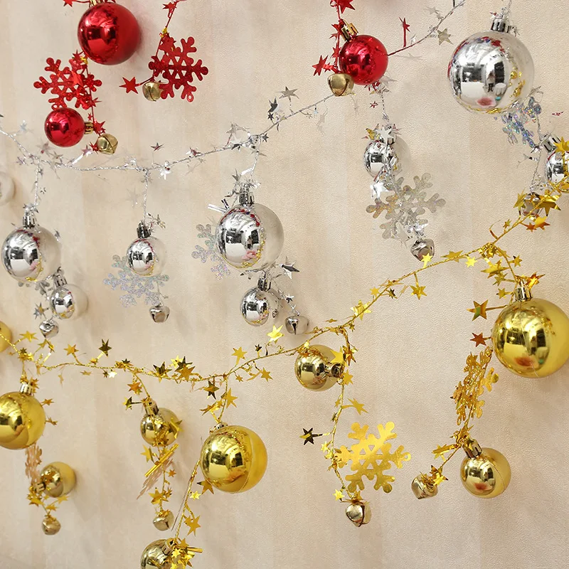 Новинка 2020 Рождественская гирлянда с шариками подвесные украшения для вечерние