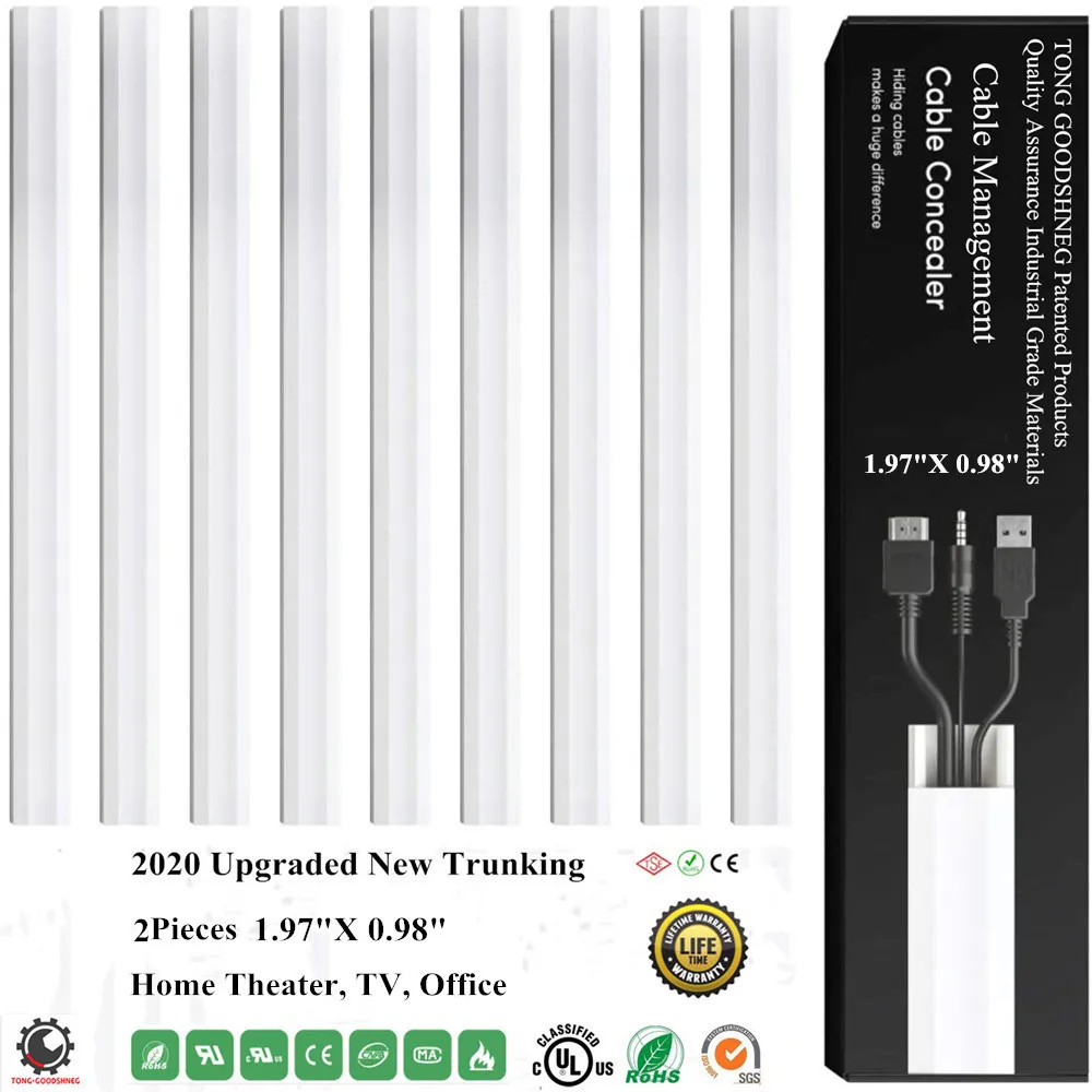 Набор каналов для управления шнуром из ПВХ 1 97 Х0 98 дюйма|Монтажный короб| |