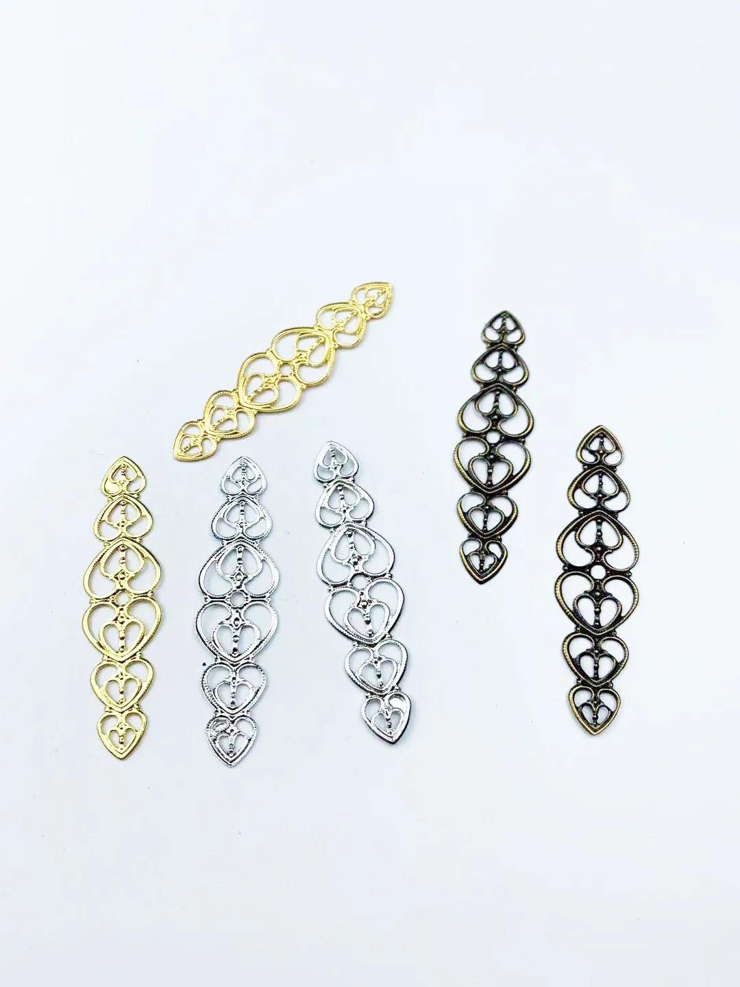 

20 шт 50x37 мм золото/серебро/бронза Изделия из металла Разъемы Цветок филигранные обертки Diy украшения подарок принадлежности, домашний декор