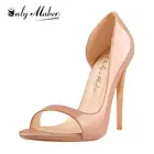 Сандалии Onlymaker Женские с открытым носком, без застежки, с открытыми боками, модная женская обувь, открытые сандалии для вечерние пускного вечера, размера плюс, US5-US15