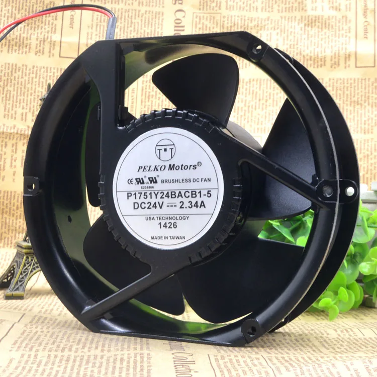 

T-T P1751Y24BACB1-5 17CM 24V 2.34a 17251 Frequency Converter Cooling Fan