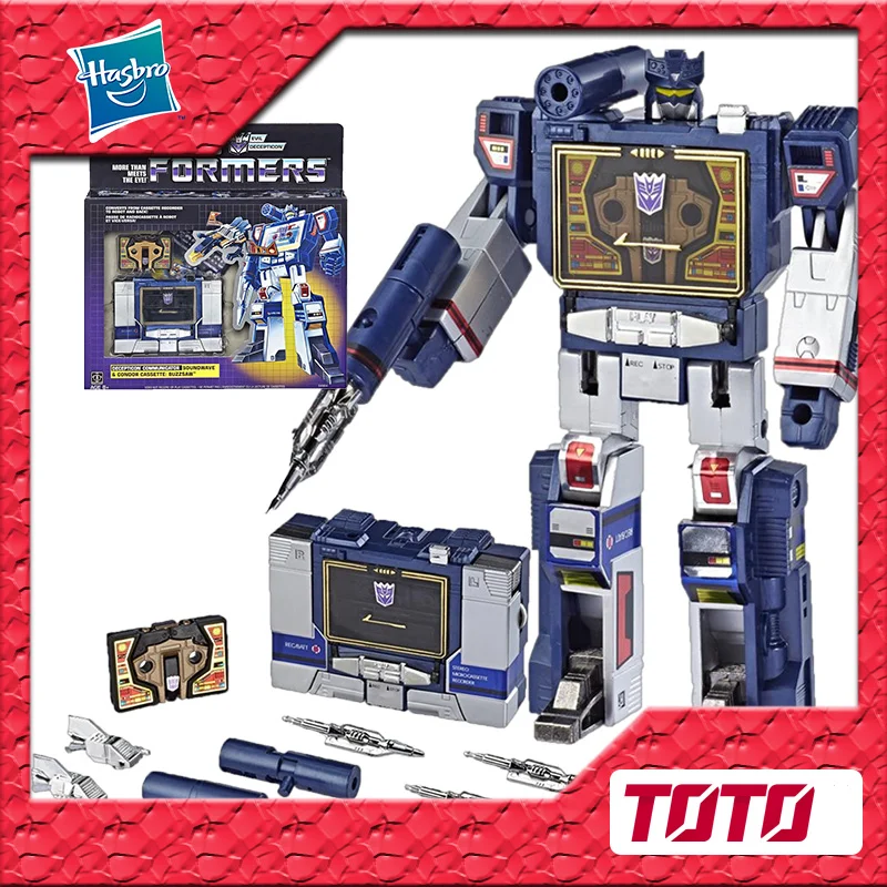 

Hasbro Transformers Toys G1 Reissue Mei Fu Sonic Robot Dog Recorder Big Train 3C Retro Gold Classic Presents Deformation Toys