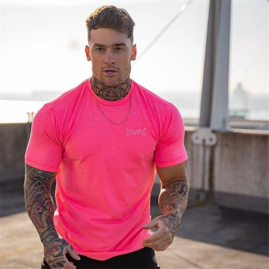 Футболка мужская для фитнеса быстросохнущая футболка отдыха и тренировок с