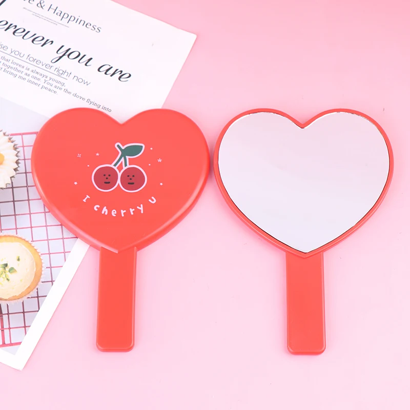 1 шт. корейское Ins прекрасное красное косметическое зеркало с ручкой в виде вишни