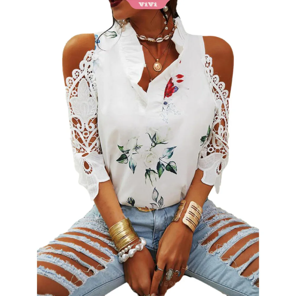 2021 Сексуальная Женская кружевная ажурная блузка без бретелек женские топы с