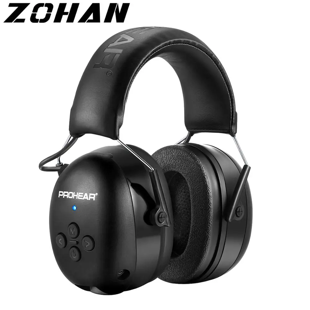 Fone de Ouvido Proteção da Orelha sem Fio Carregamento para a Música Zohan Eletrônico Bluetooth Earmuffs Tiro Fones Cancelamento Ruído 5.0