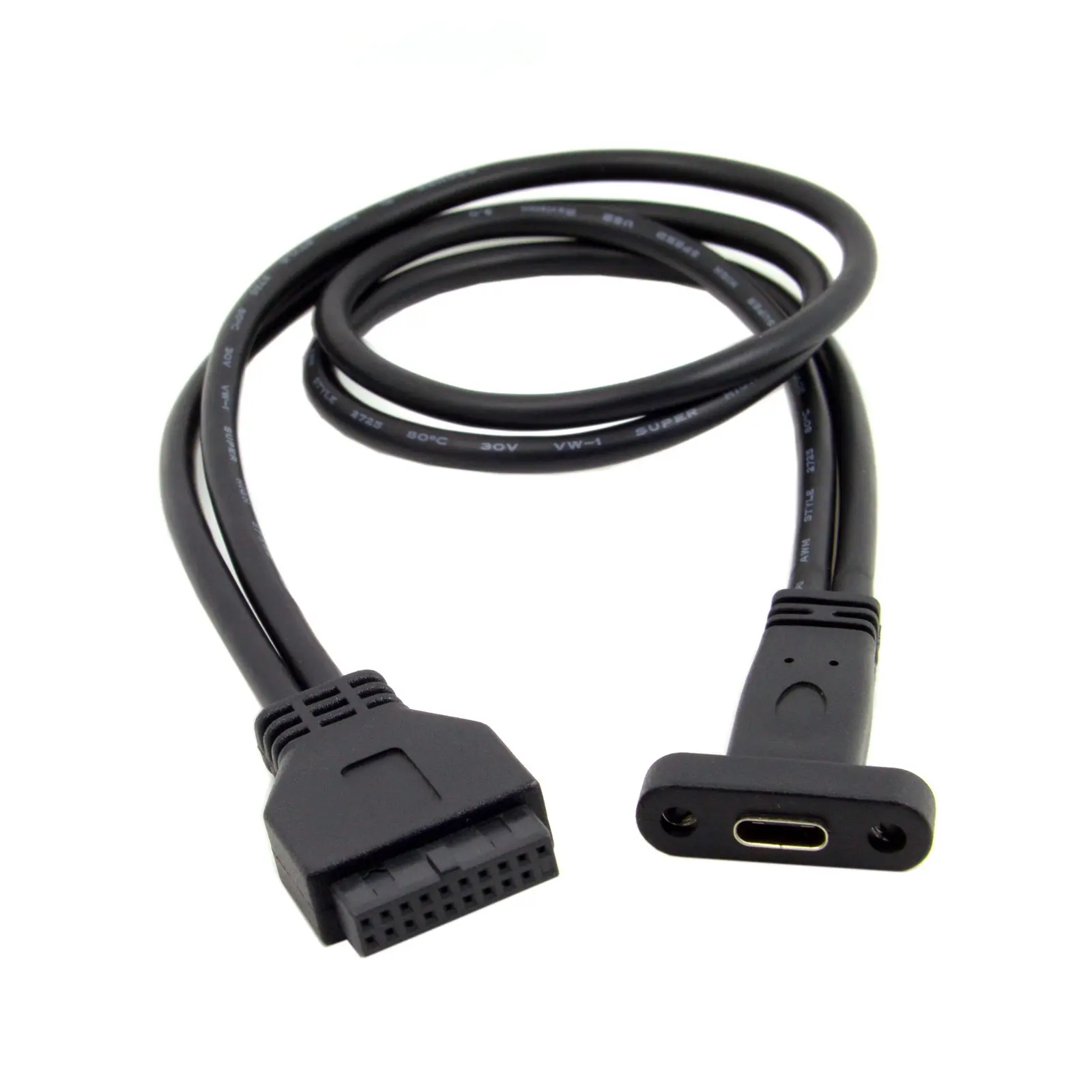 

Chenyang USB 3.0 Motherboard 19pin Header to Single Port USB 3.1 Type C USB-C Female Cable 40cm