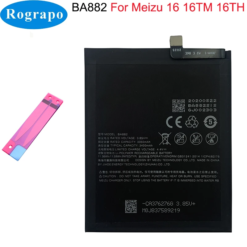 Batería de teléfono móvil BA882, Original, nueva, 3010mAh, para Meizu 16, 16TM, 16TH