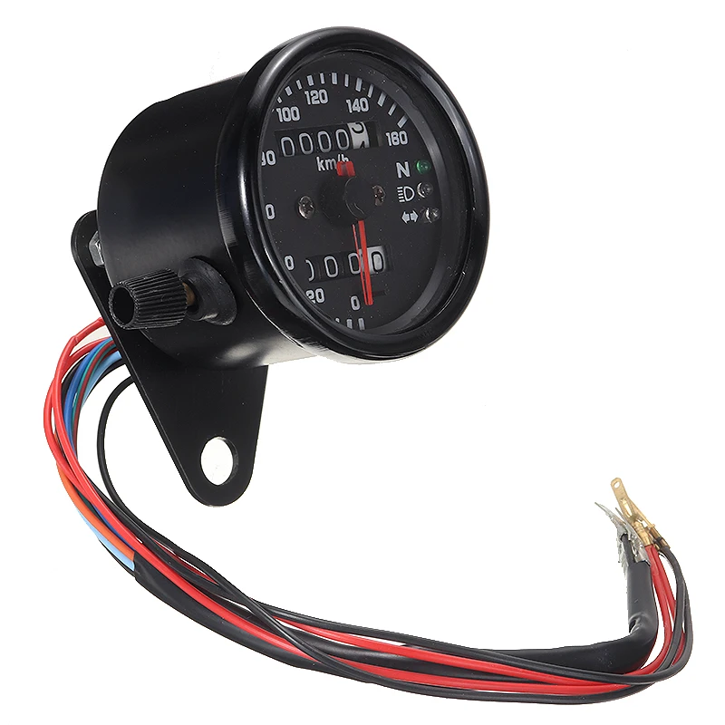 

New Arrival 1pc 12V Universal Motorcycle Speedometer Odometer Tachometer With LED Control Lights for Motorcycle Instruments