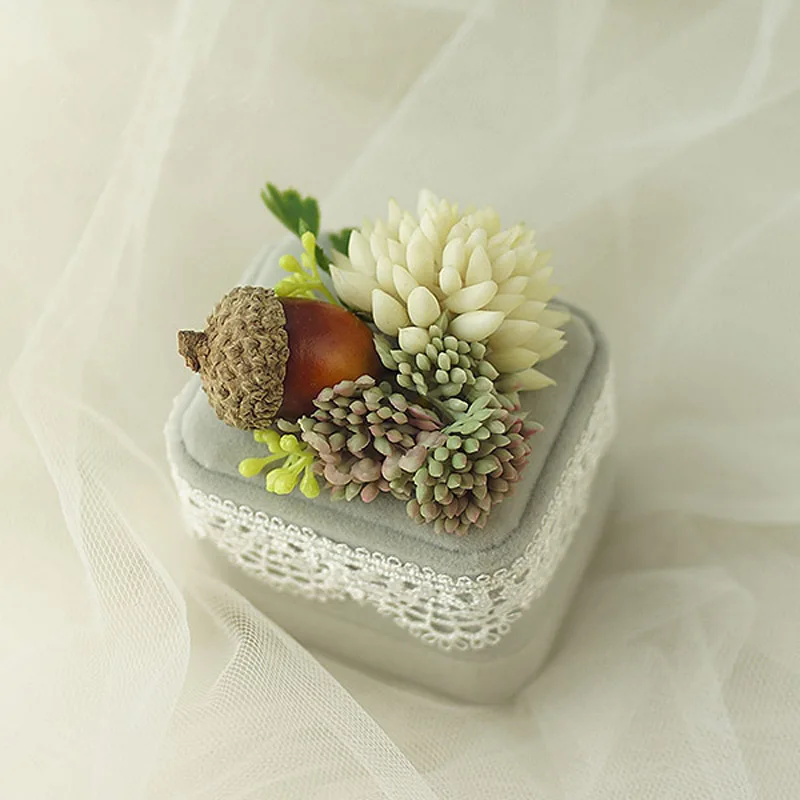 Новое поступление коробка для колец с цветами розами на день рождения День