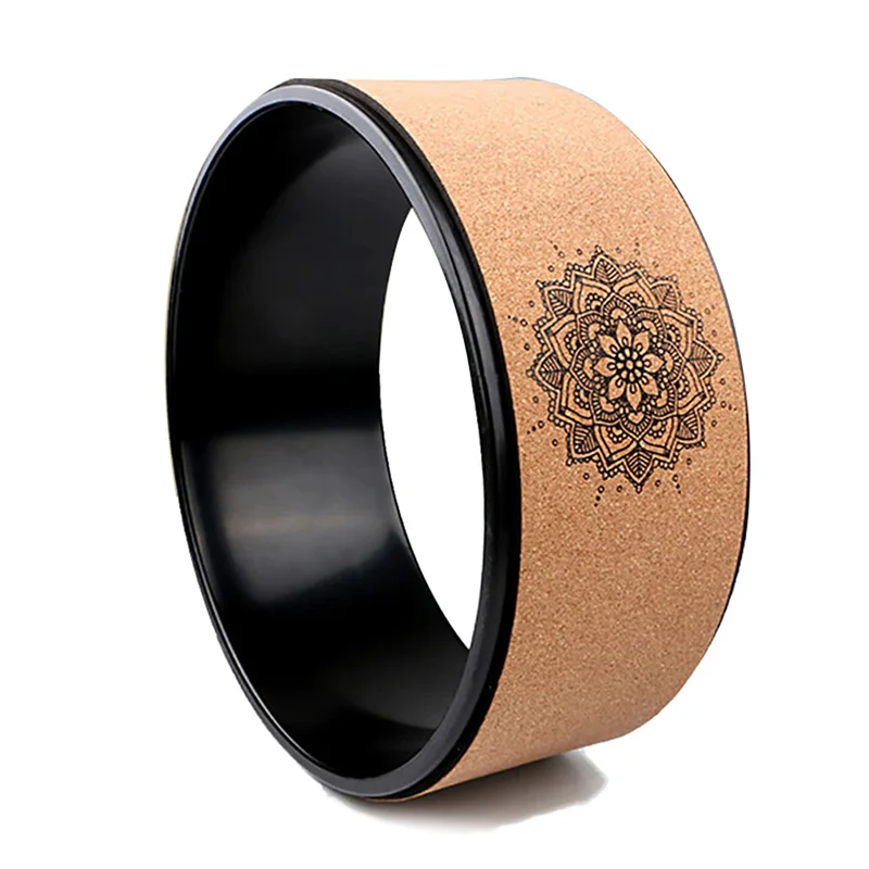 

Professional Cork Sport Dharma Yoga Wheel Stretch Yoga Circle Back Roller for Home Beginner ZJ55
