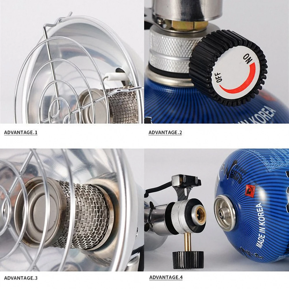 

Portable Gas Heater Warmer with Stand Outdoor Heating Stove for Camping Hiking Climbing Fishing Hunting Winter Warm Outdoor Tool