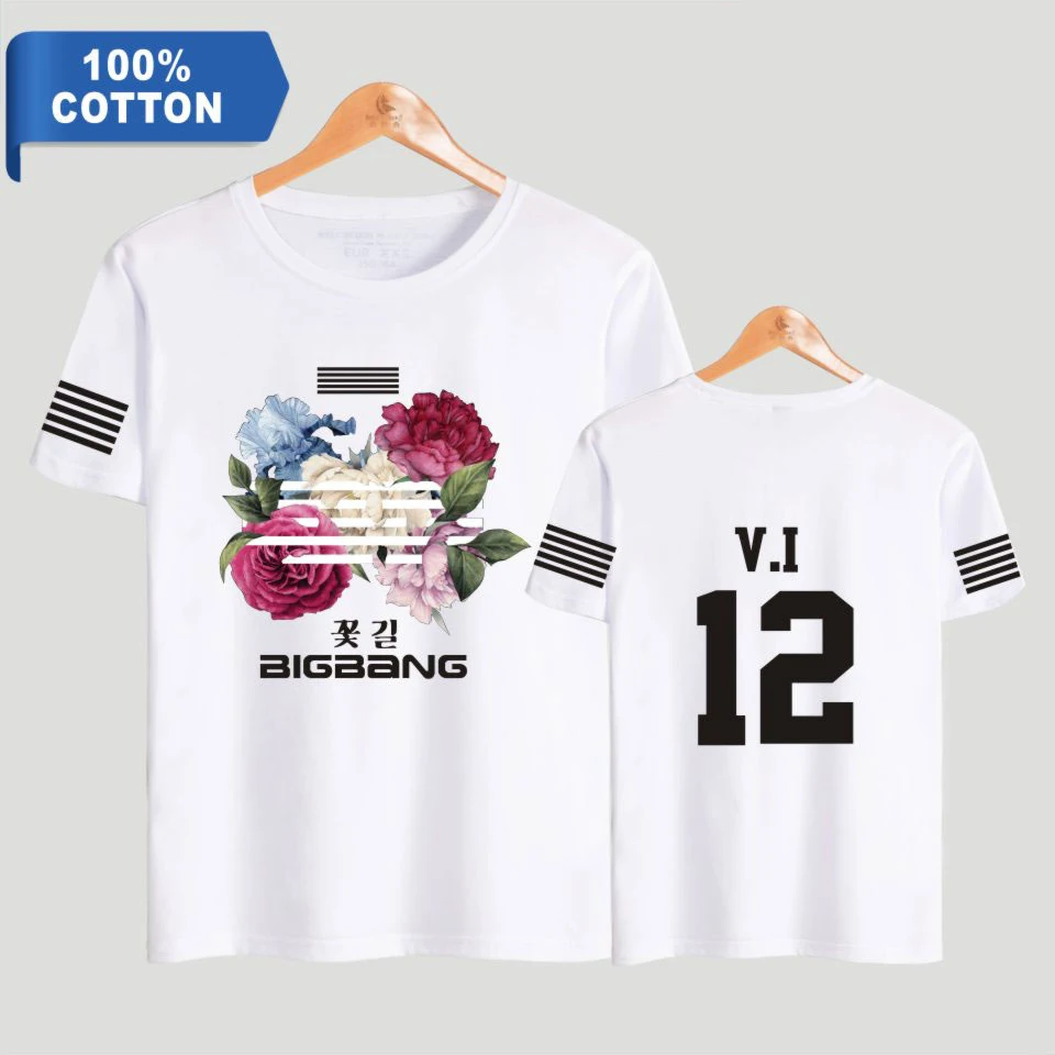 Flower Road Print Tshirt Men Women T Shirt Fashion Harajuku Short Sleeve Summer Comfortable Breathable T-shirts Bigbang T-shirt | Женская